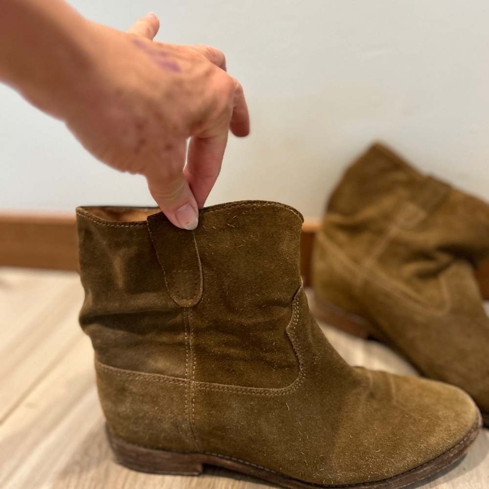 Isabel Marant Sussex round toe suede boots size 38.5